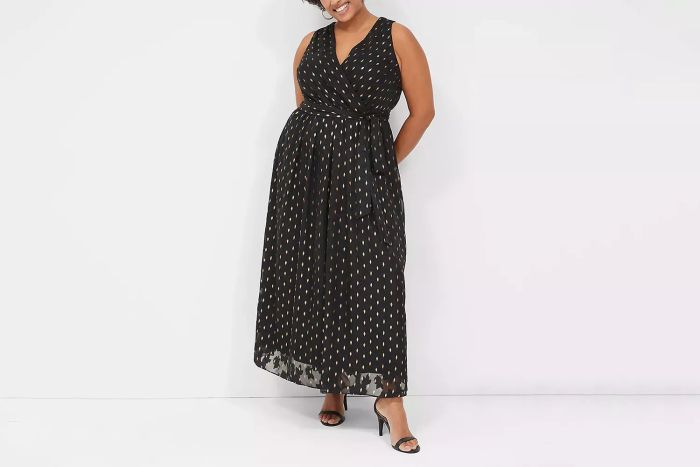 Black Friday Lane Bryant Sleeveless Belted Maxi Dress