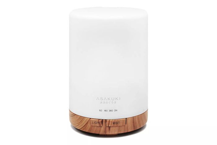 ASAKUKI 300ML Essential Oil Diffuser, Quiet 5-in-1