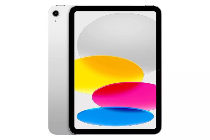 Amazon Apple iPad (10th Generation): featuring the A14 Bionic chip, 10.9-inch Liquid Retina Display, 64GB, Wi-Fi 6, 12MP front/12MP rear Camera, Touch ID, and All-Day Battery Life – available in Silver