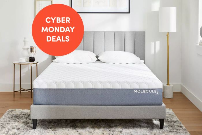 A Molecule mattress gracing a cozy bedroom setting.