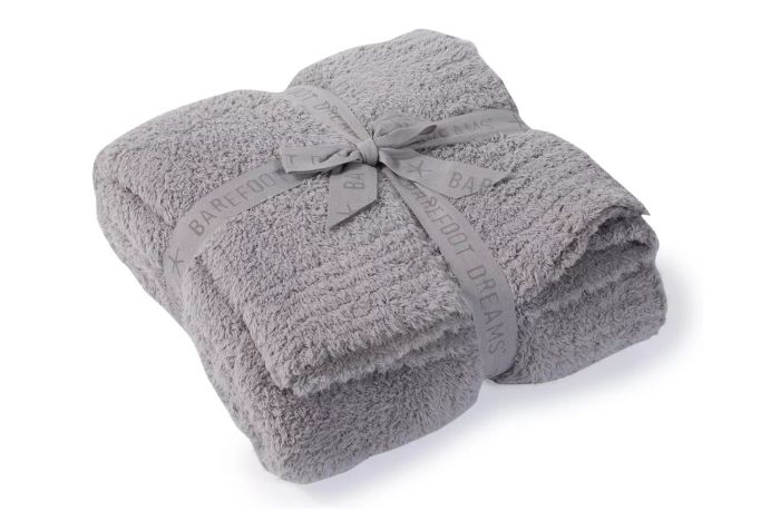Amazon Barefoot Dreams CozyChic Throw Dove Gray One Size