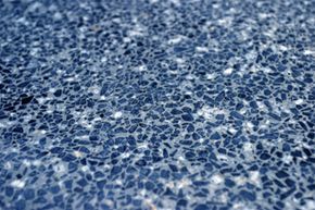 blue terrazzo surface