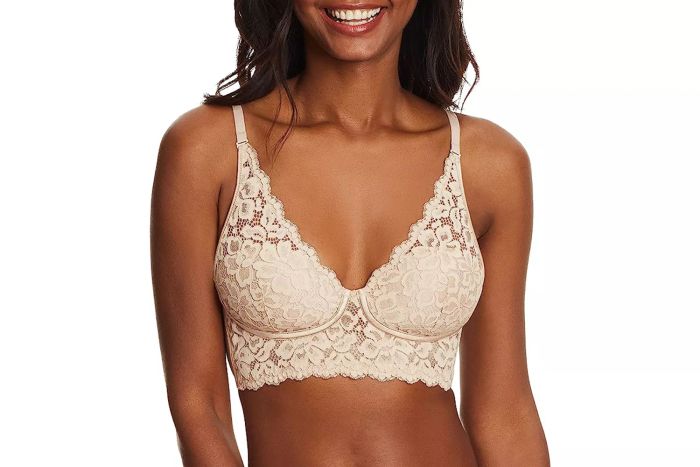 Amazon Maidenform Women's Pure Comfort Wireless Lace Longline Bralette