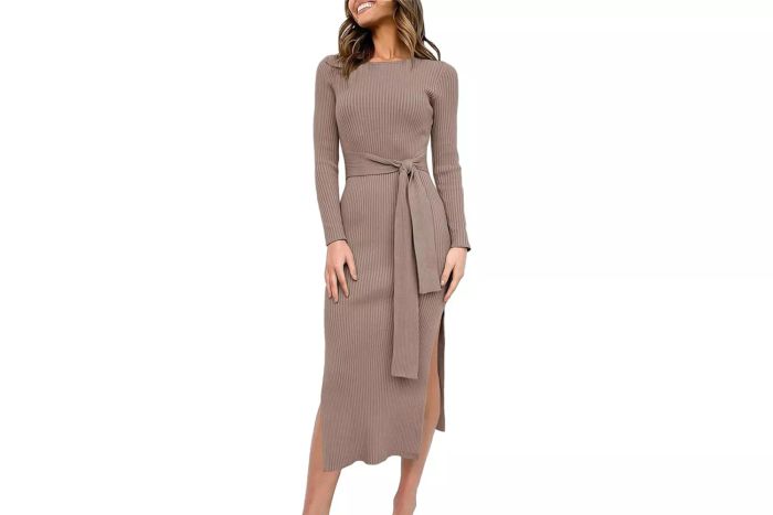 Amazon ANRABESS Women's 2023 Fall Elegant Sweater Dress