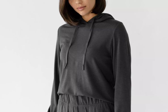 Cozy Earth Rib-Knit Long Sleeve Lounge Top