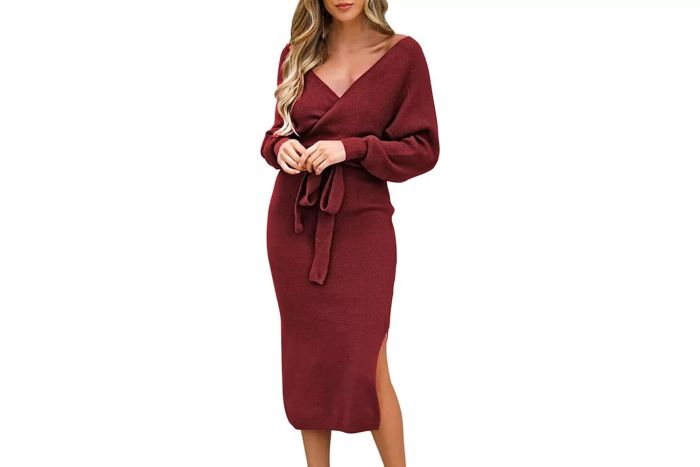 Amazon October Prime Day VamJump Women's V Neck Sweater Dress