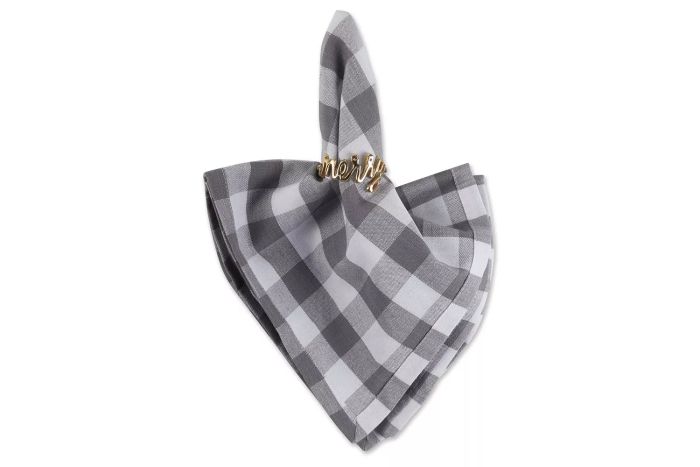 Black Friday Amazon DII Christmas Thanksgiving Holiday Tabletop Décor Collection Decorative Napkin Ring Holder Set
