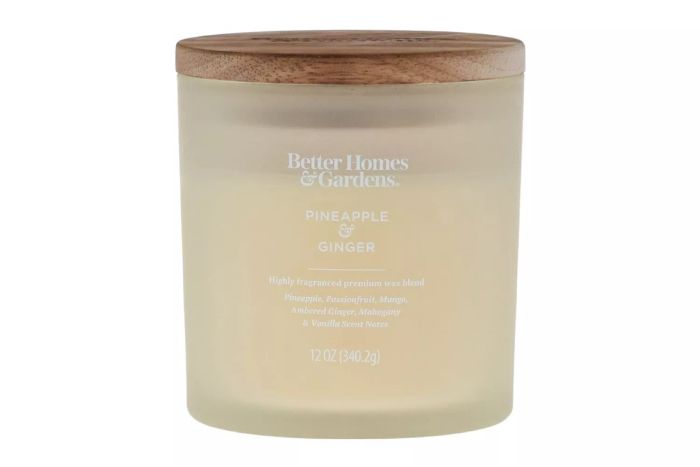 Walmart Better Homes & Gardens 12oz Pineapple & Ginger Scented 2-Wick Jar Candle