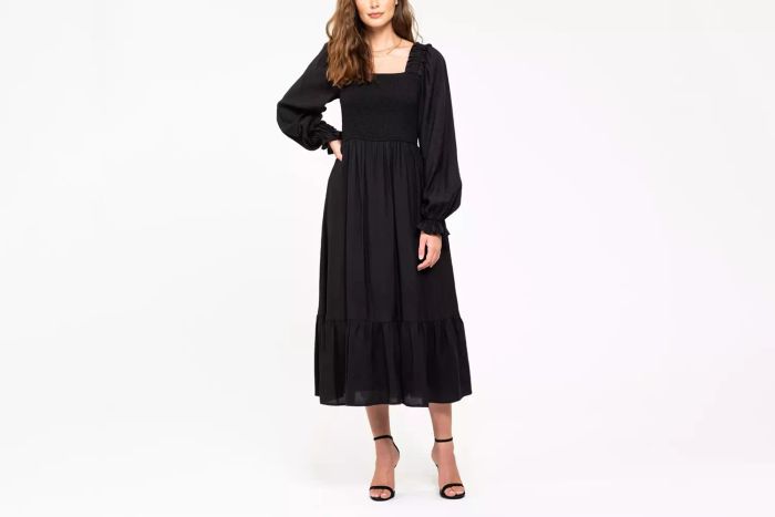 Target August Sky Women's Ruched Long Sleeve Midi Dress
