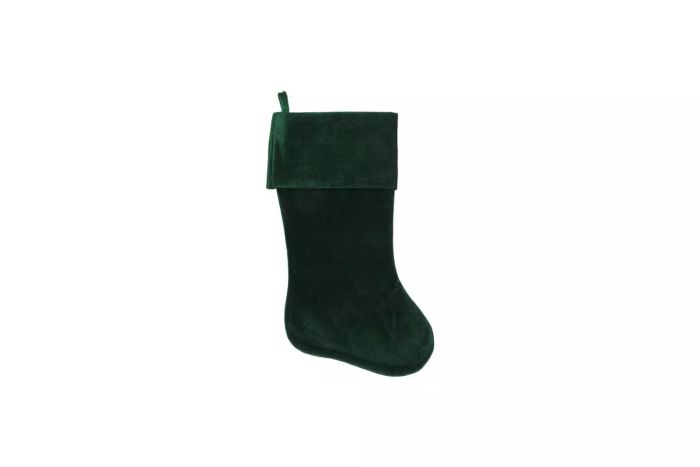 Northlight Traditional Green Velvet Hanging Christmas Stocking