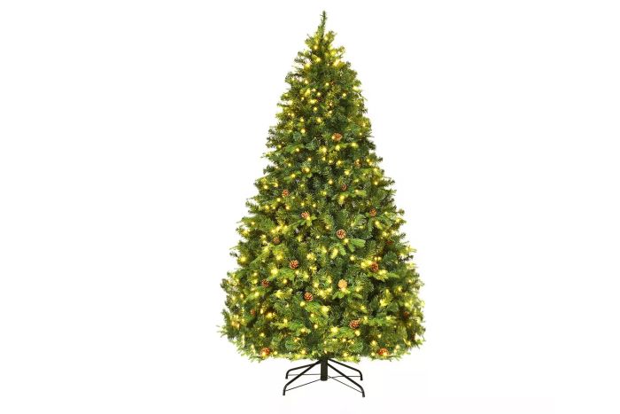 Target Costway 7Ft/7.5FT/8FT Pre-Lit Christmas Tree Hinged 460/540/600 Lights