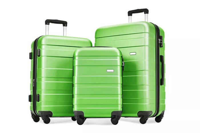 Walmart 3-Piece Expandable ABS Hard-shell Suitcase Set