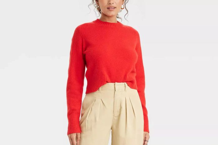 Target Universal Thread Women's Crew Neck Cashmere-Like Pullover Sweater