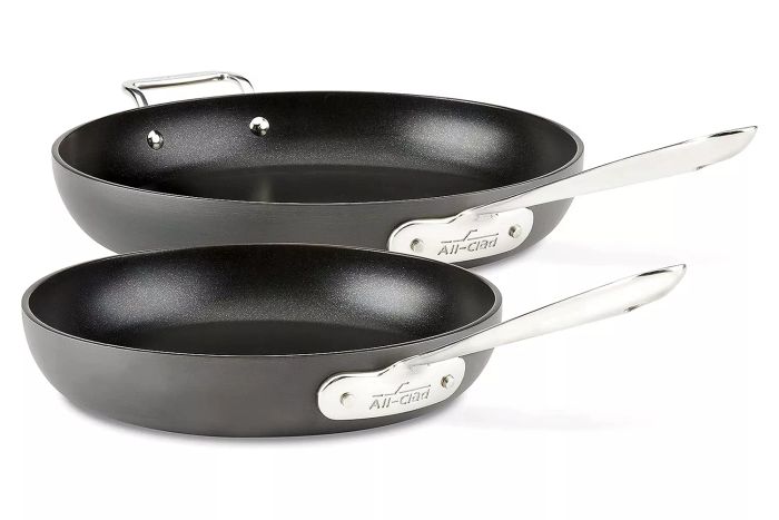 Amazon All-Clad HA1 Hard Anodized Nonstick Fry Pan Set, Set of 2