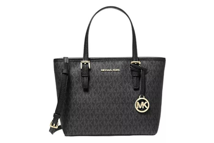 Walmart Michael Kors 35T9Gtvt0B Jet Set Travel Extra-Small Logo Top-Zip Tote Bag in Pwd Blsh Mlt