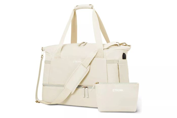 Amazon Prime Day Women's Gym Bag, Sports Travel Duffel with USB Charging Port