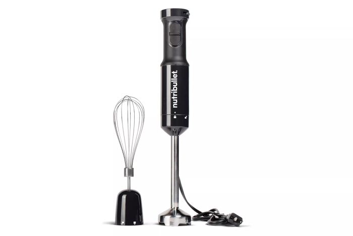 Amazon Nutribullet NBI50100 Immersion Blender Arm & Whisk Attachment, Perfect for Smoothies, Soups & Dips, 350 Watt, Charcoal Black, 2