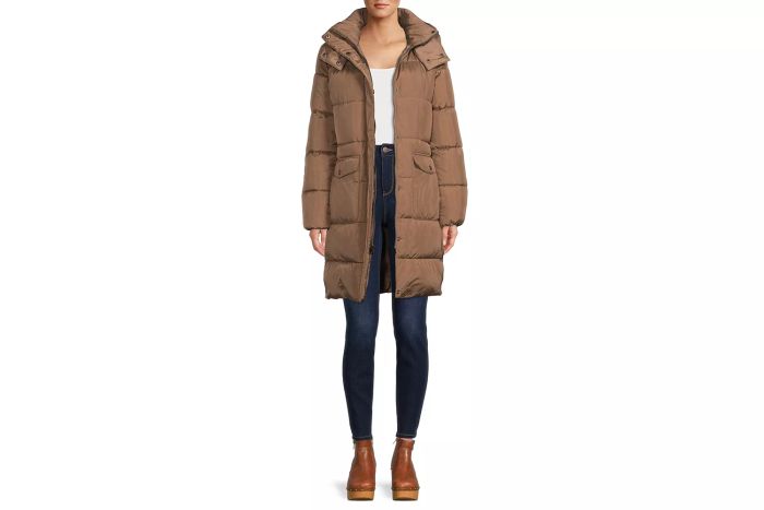 Walmart BCBG Paris Women's Long Puffer Coat with Hood
