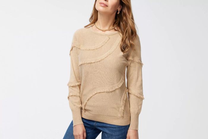 Chico's Fringe-Detail Pullover Sweater