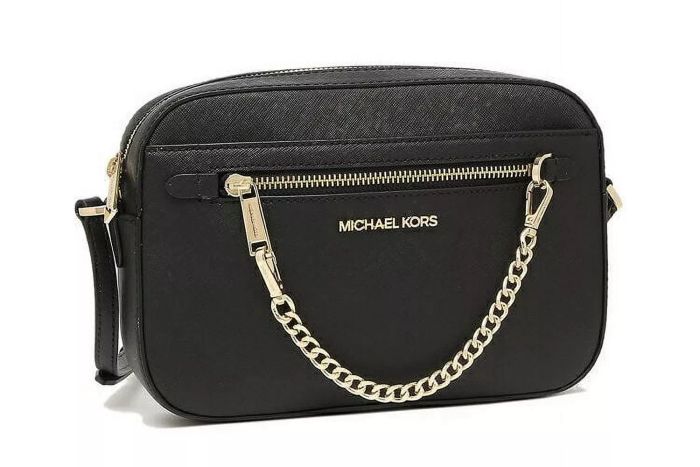 Black Friday Walmart Michael Kors Jet Set Item 35S1GTTC7L LG Zip Chain MK Leather Crossbody Bag