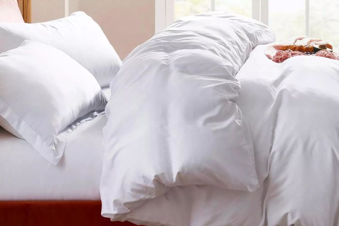 Amazon Nestl White Queen Size Duvet Cover - Soft Double Brushed Fabric
