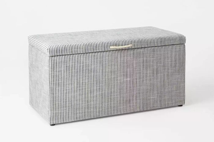 Target Threshold by Studio McGee Lynwood Cube Bench with Ticking Stripes