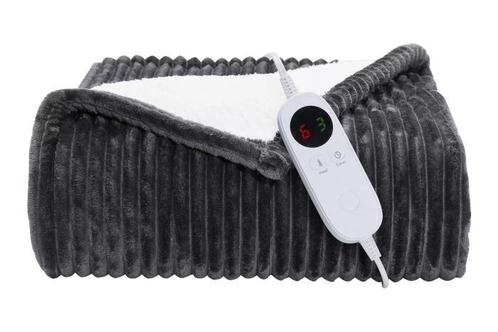 Amazon HYLEORY Heated Electric Throw Blanket