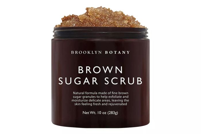 Amazon Brooklyn Botany Brown Sugar Body Scrub - Moisturizing and Exfoliating for Body, Face, Hands, and Feet - Helps Fight Acne, Fine Lines & Wrinkles, Perfect for Gifts
