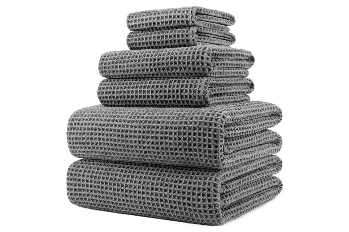 POLYTE Oversize Quick Dry Lint Free Microfiber Bath Towel Set