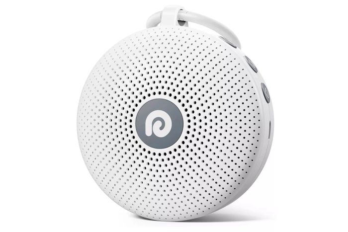 Amazon Dreamegg White Noise Machine - A portable sound machine designed for both babies and adults, with features including a powerful battery, 21 soothing sound options, noise cancellation for office and sleep, and sound therapy for home or travel. Perfect as a gift registry item.