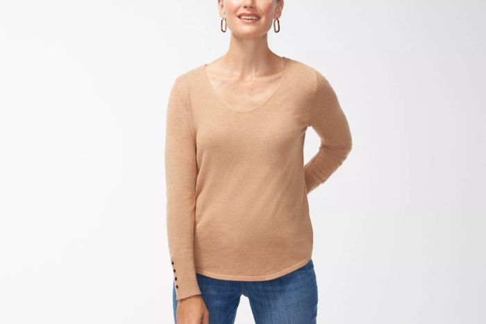 Chico's Spun Rayon V-Neck Sweater