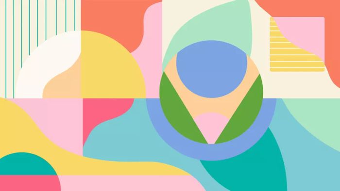 dynamic and vibrant abstract shapes