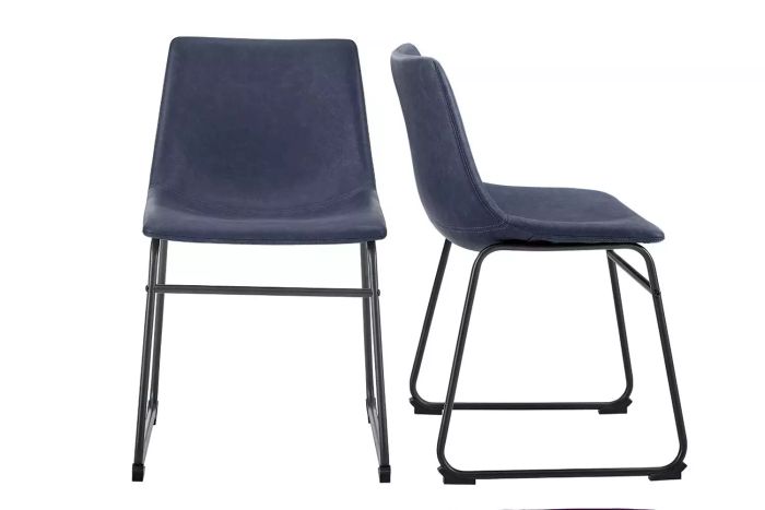 Target Set of 2 Laslo Modern Upholstered Faux Leather Dining Chairs - Saracina Home