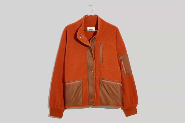 Madewell MWL (Re)sourced Sherpa Snap-Front Jacket