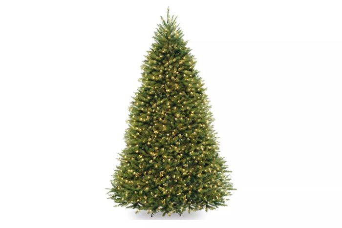 Amazon Prime Day National Tree Company Pre-Lit Artificial Full Christmas Tree, Green, Dunhill Fir, Dual Color LED Lights