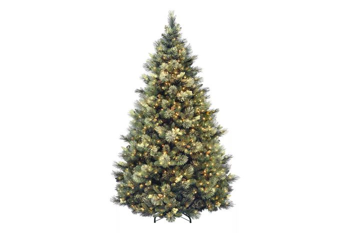 National Tree Company Carolina Pine 7.5 Foot Artificial Holiday Pre-lit Christmas Tree