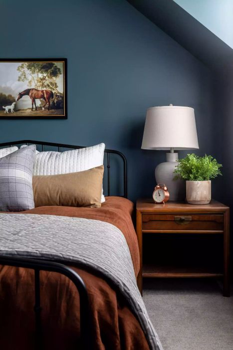 Rustic Blue Bedroom