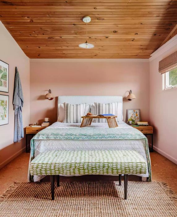 Peach Pink Bedroom