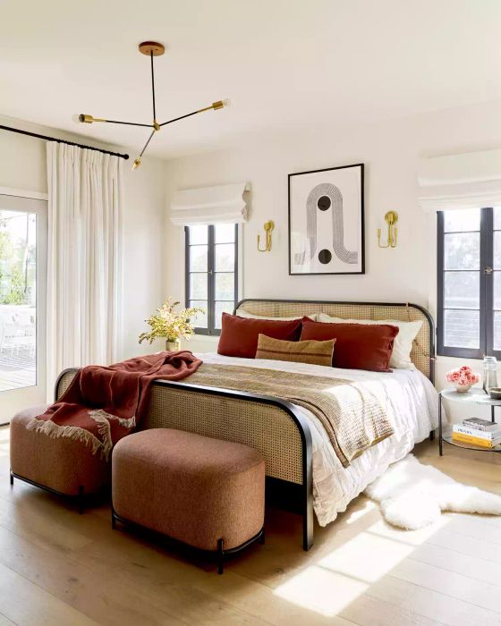 Rust-Inspired Bedroom