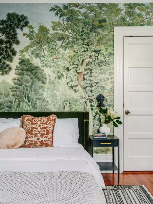 Green, Peach & Rust Bedroom