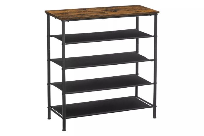 Amazon VASAGLE Shoe Rack for 12-16 Pairs, 5-Tier Shoe Organizer