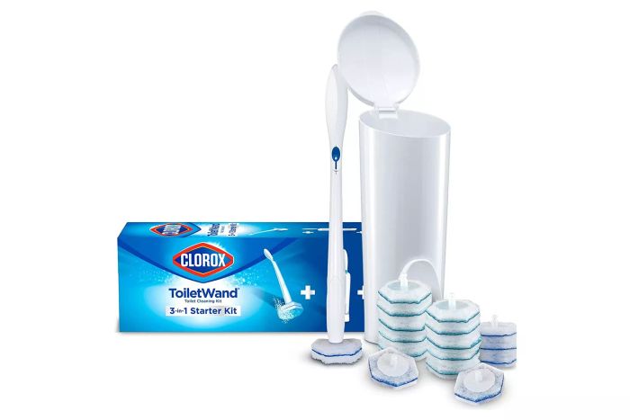 October Amazon Prime Day Clorox ToiletWand Disposable Toilet Cleaning Kit, Toilet Brush, Toilet and Bathroom Cleaning System with Storage Caddy and 16 Disinfecting ToiletWand Refill Heads