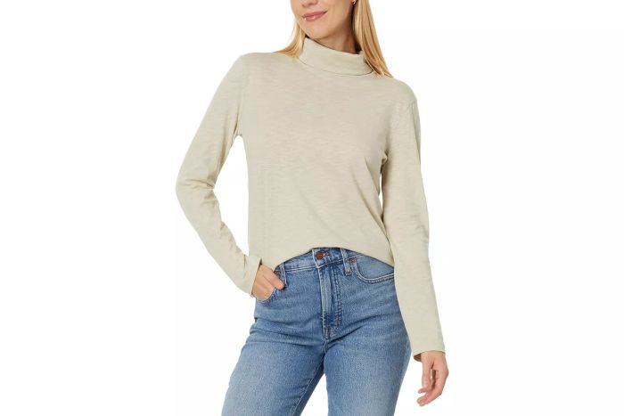 Amazon Madewell Women's Whisper Cotton Turtleneck
