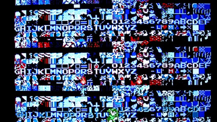 A glitch in Zelda II.