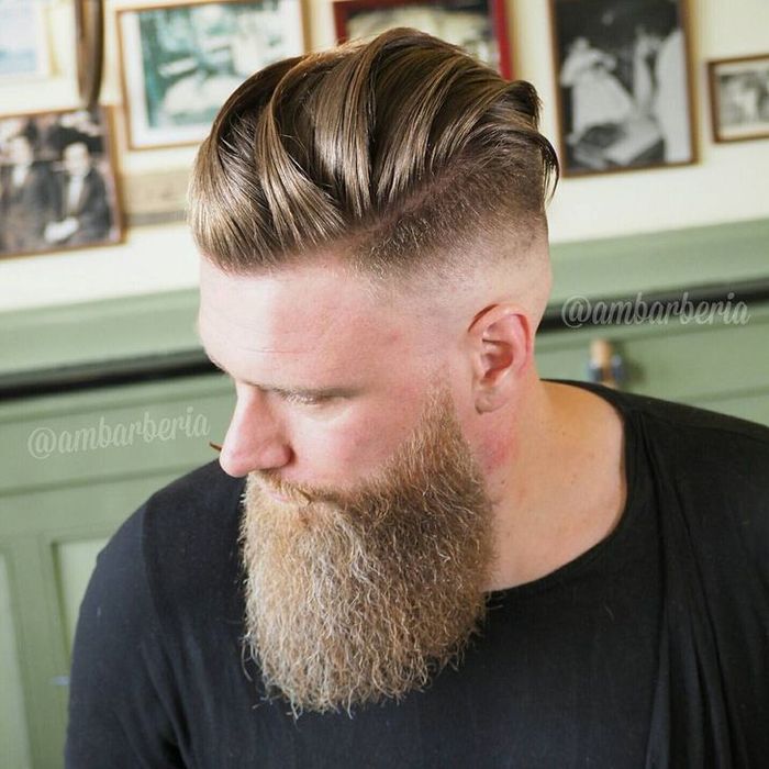 ทรงผมชาย Long Hair Undercut For Men + Bald Fade + Disconnected Beard