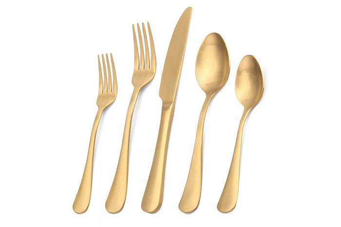 Amazon Prime Day Matte Gold Silverware Set, Satin Finish 20-Piece Stainless