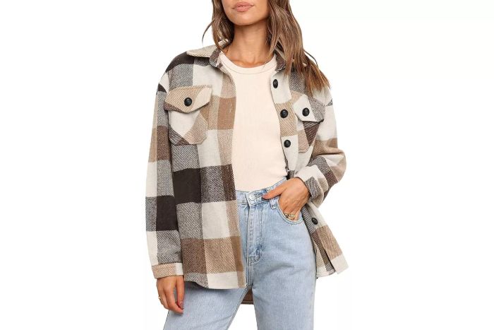 Amazon AUTOMET Casual Plaid Shacket