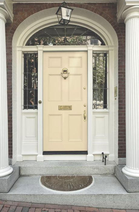 Yellow entrance door