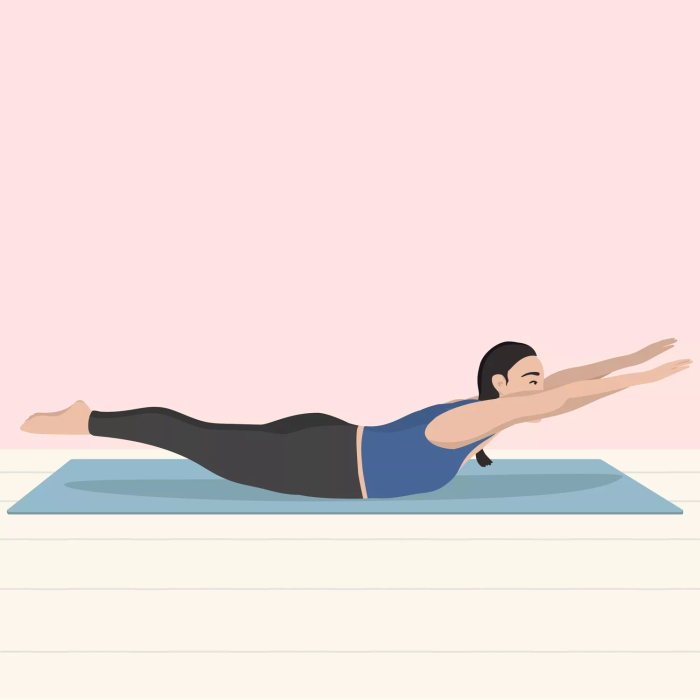 Pilates Glute Exercise: Swimming