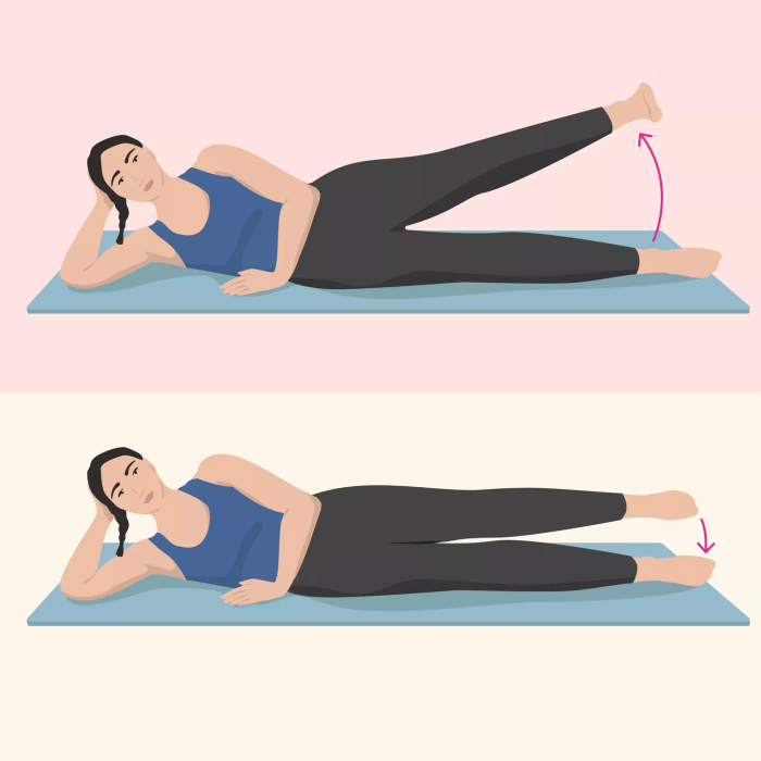 Pilates Glute Exercise: Side Kick Leg Series Up and Down